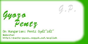 gyozo pentz business card